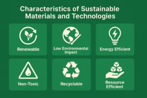 Characteristics of Sustainable Materials and Technologies