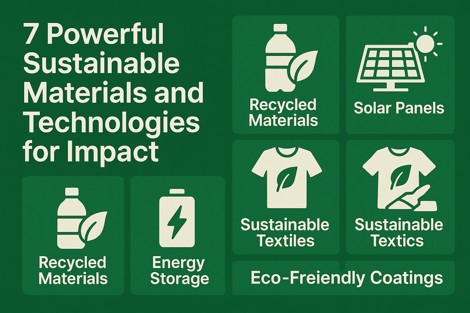 7 Powerful Sustainable Materials and Technologies for Impact