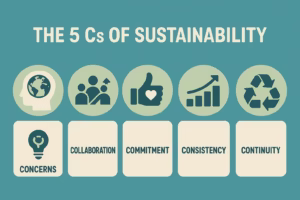 What are the 5 C's of sustainability?