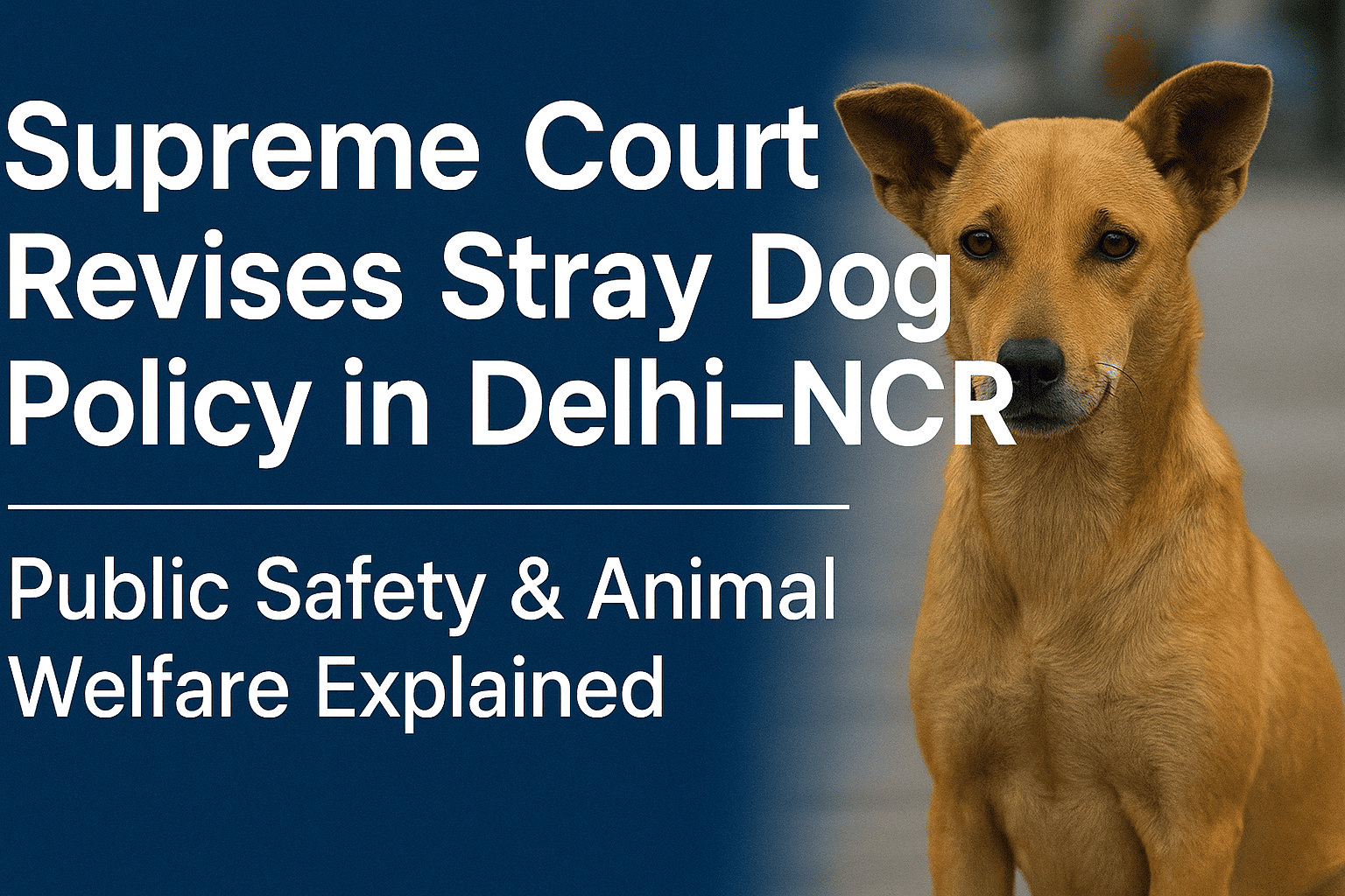 Supreme Court Revises Stray Dog Policy In Delhi–NCR